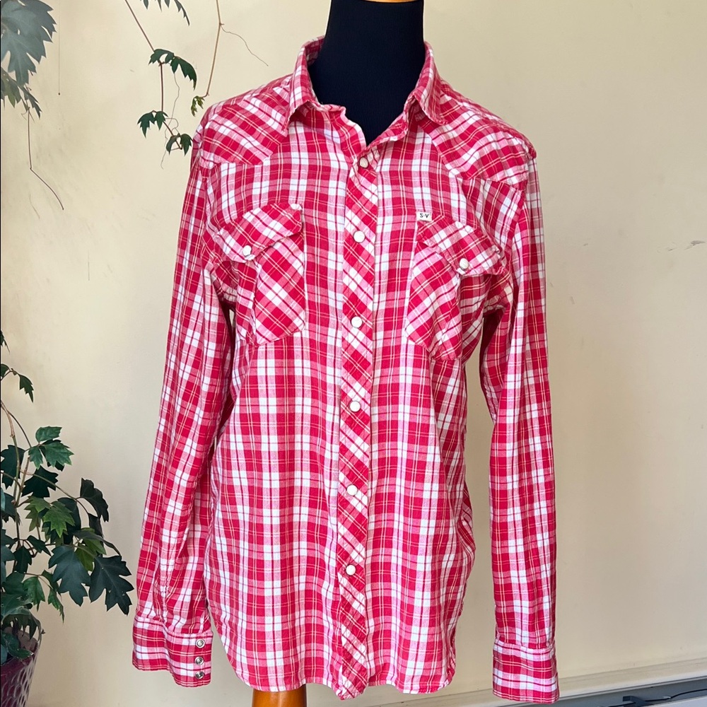 Salt Valley Western Faux Pearl Button Shirt